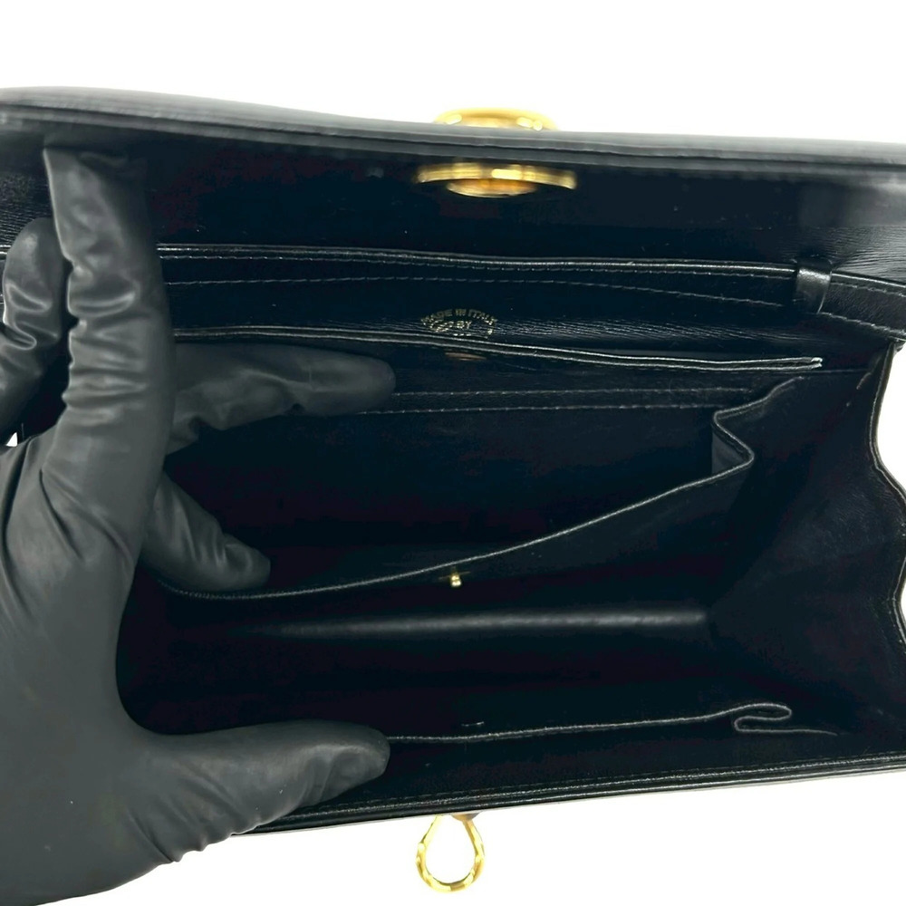 GUCCI Vintage Black Leather Shoulder Bag - Picture 10 of 10